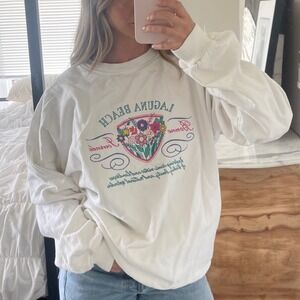 Vintage Crazy Shirt Laguna Beach Embroidered Oversized Crewneck‎